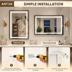 Antok 60X36 LED Bathroom Mirror - Image 8