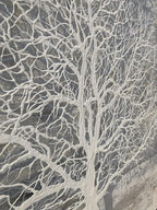 Yihui Arts Abstract Tree Canvas Wall Art: Large White Shadow Tree Picture - Image 3