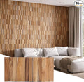 Wall!Supply 3D Wall Panels – Reclaimed Vertical Asian Teak Wood – Home Decor by WallSupply