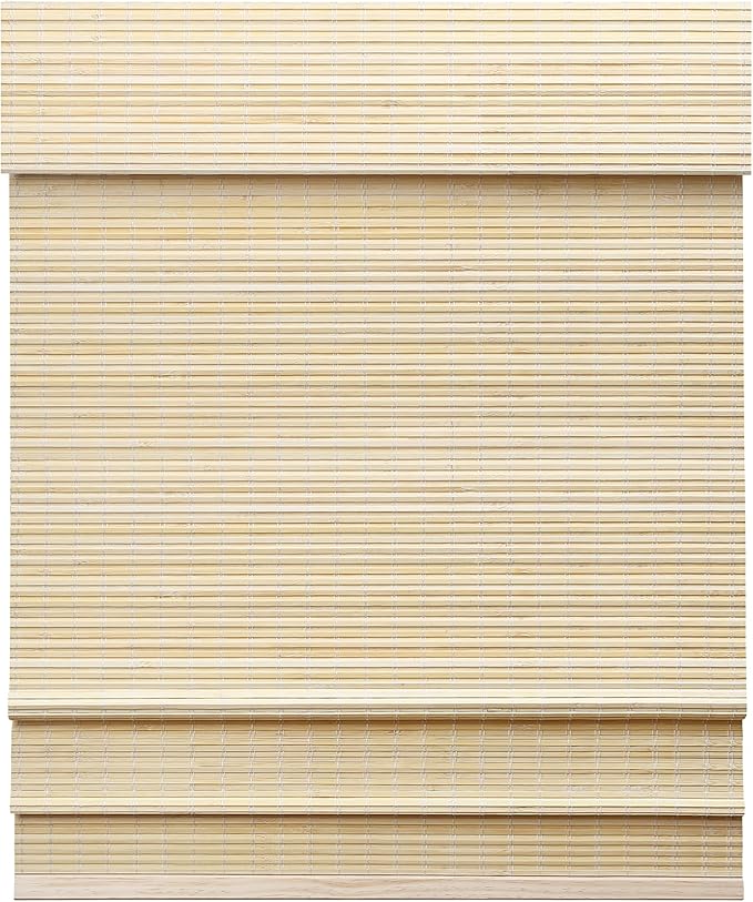 LazBlinds Cordless Bamboo Roman Shades, Custom Privacy Light Blocking Window by LazBlinds