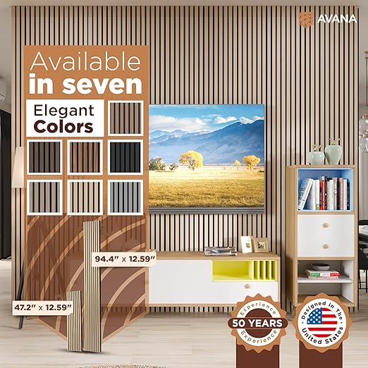 Avana Acoustic Wood Wall Panels – 47.2 X 12.6 White Oak Acoustic Panels 2 PCs – - Image 7