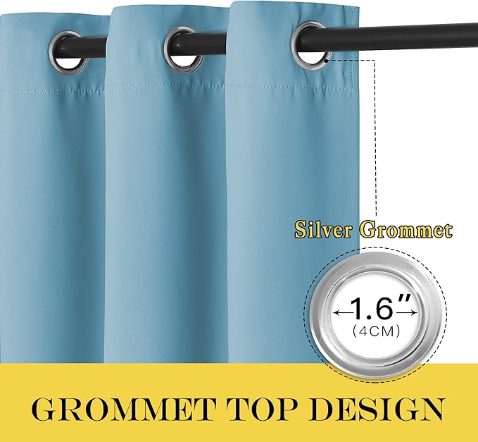 NICETOWN Bedroom Curtain Room Darkening Drapery 102 inches Length - Image 6