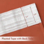 MIULEE Back Tab Burnt Orange Blackout Curtains 84 Inch Length 2 Panels Set - Image 4