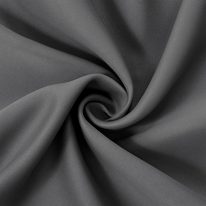 LEMOMO Grey Blackout Curtains/52 x 72 Inch/Set of 2 Panels Thermal Insulated - Image 5