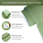 JiffDiff Wallpaper Peel and Stick Textured, 3D Embossed Wall Paper Stick on - Image 7