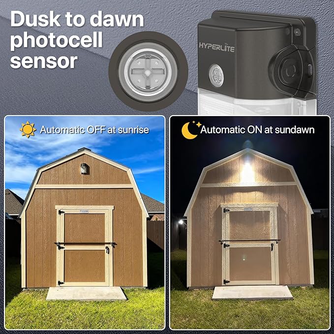 HYPERLITE LED Wall Pack 30W: 3600lm 5000K Daylight 120Vac LED Porch Lights - Image 2