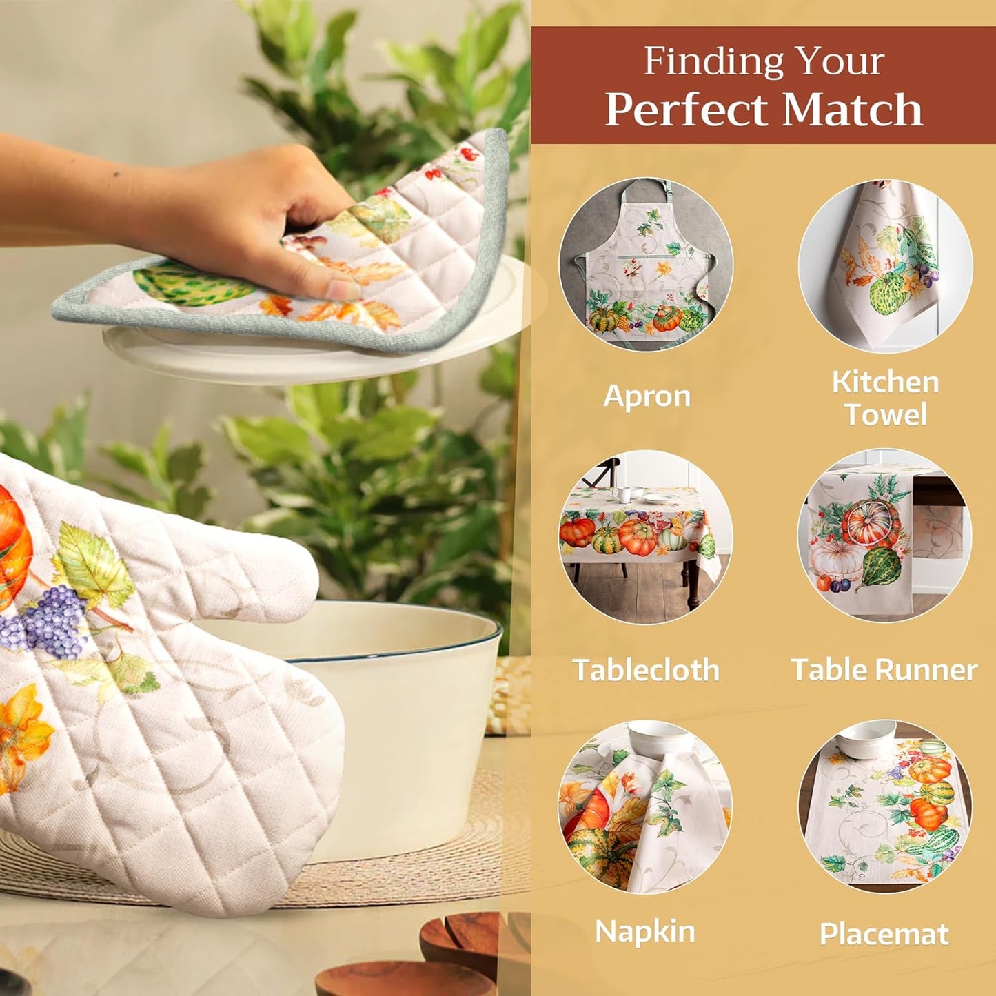 Maison d' Hermine Pot Holders Set 100% Cotton Heat Resistant Potholders 8" x 8" Hot Pads with Loop BBQ, Cooking, Baking, Grilling, Kitchen, Handling Hot Pans (Pack of 2, Lumina)