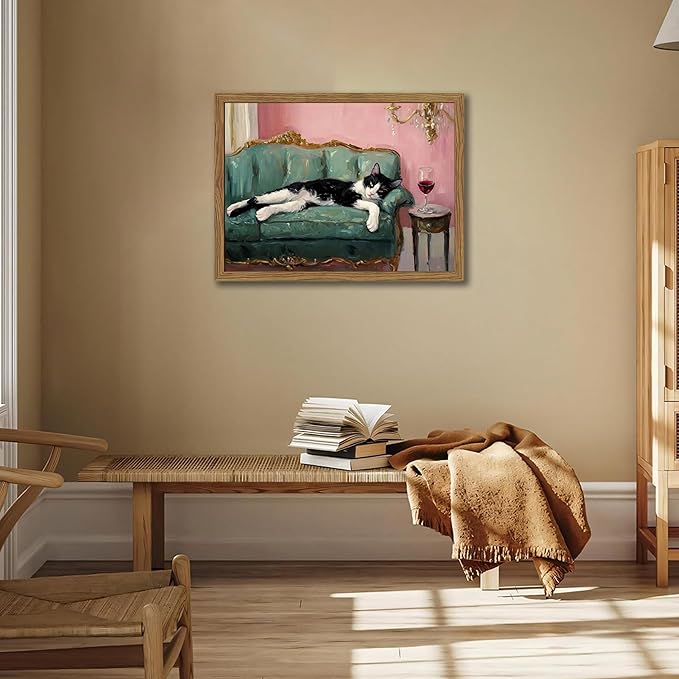 Fun Cat Wall Art Cute Tuxedo Cat - Image 4
