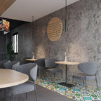 BAYYA Extra Wide Concrete Textured Wallpaper Peel Stick Light Grey Matte - Image 6