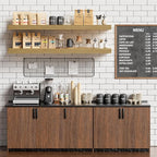 Heimlove Floating Shelves for Wall Set of 2, 9.3" Deep Wall Shelves, 39.4" W x - Image 6
