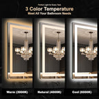 Delma LED Bathroom Mirror with Lights, 30x50 Vanity Mirror - Image 4