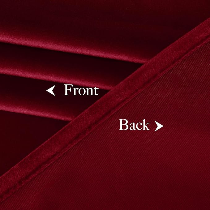 NICETOWN Christmas Red Velvet 108 inch Curtains and Drapes - Image 9