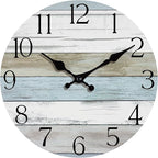 Wall Clock, 12 Inch Wall Clocks Battery Operated Silent Non Ticking, Wooden by HYLANDA