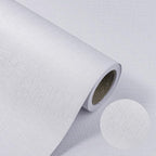 White Wallpaper Grasscloth Peel and Stick Wallpaper 15.7"x 118" Fabric Contact by TAPETYLLER