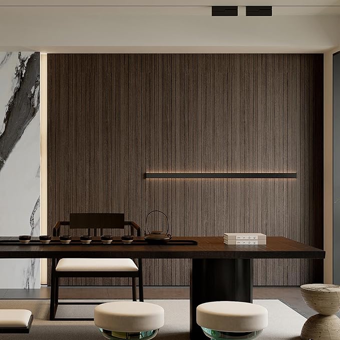 YU LI 3DH Peel and Stick PVC Slat Wall Panel 118"x15.75" Self-Adhesive Thick - Image 3