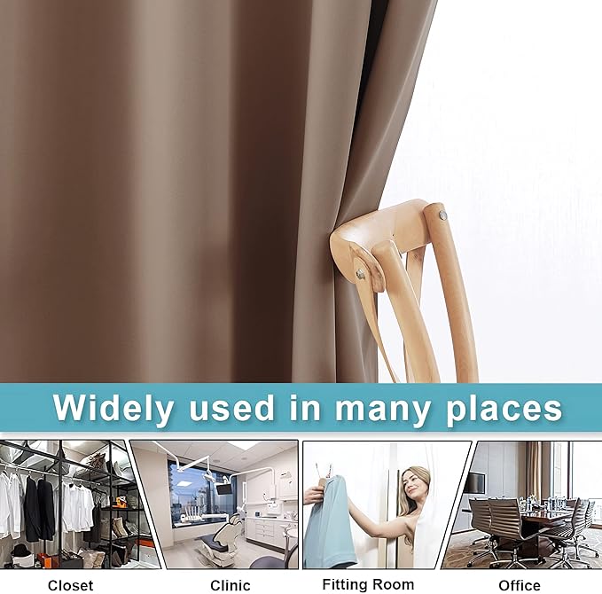 RYB HOME Privacy Curtain for Sliding Glass Door, Light Block Noise Reduce - Image 5