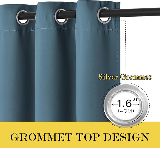 NICETOWN Room Divider Curtain 132 Inches Long, Wide Blackout Sliding Door - Image 5