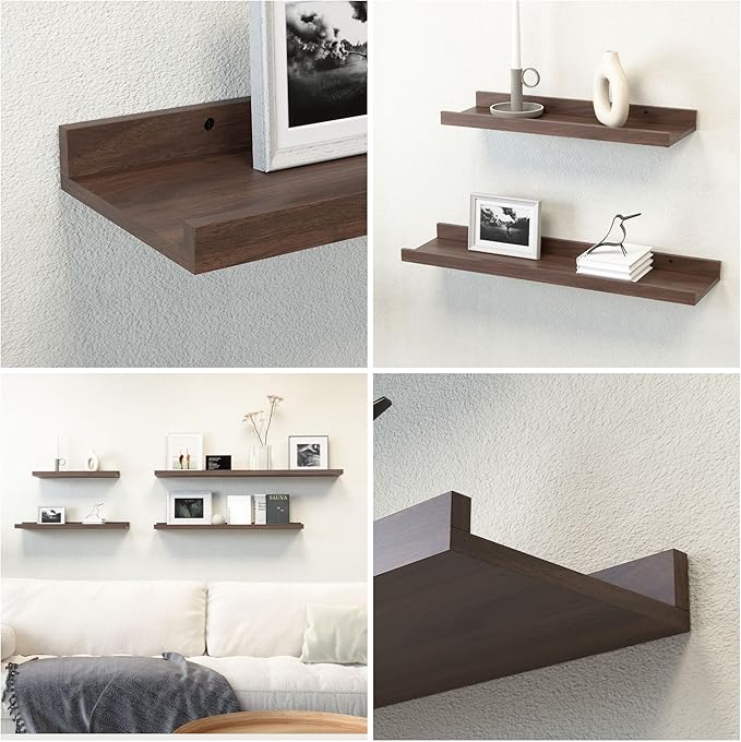 Boswillon 47.2 Inches Long Floating Shelves Wall Mounted, 2 Set Farmhouse Wall - Image 5