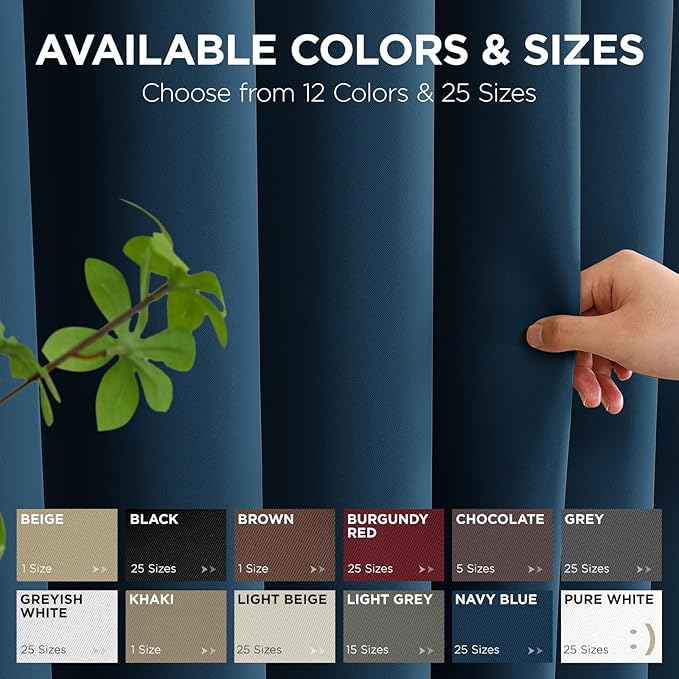 Joydeco Blackout Door Curtain for Doorway Privacy 90 Inches Long, Grommet - Image 7