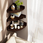 Alsonerbay Corner Shelf Wall Mount, Rustic Wood Shelves - Image 7