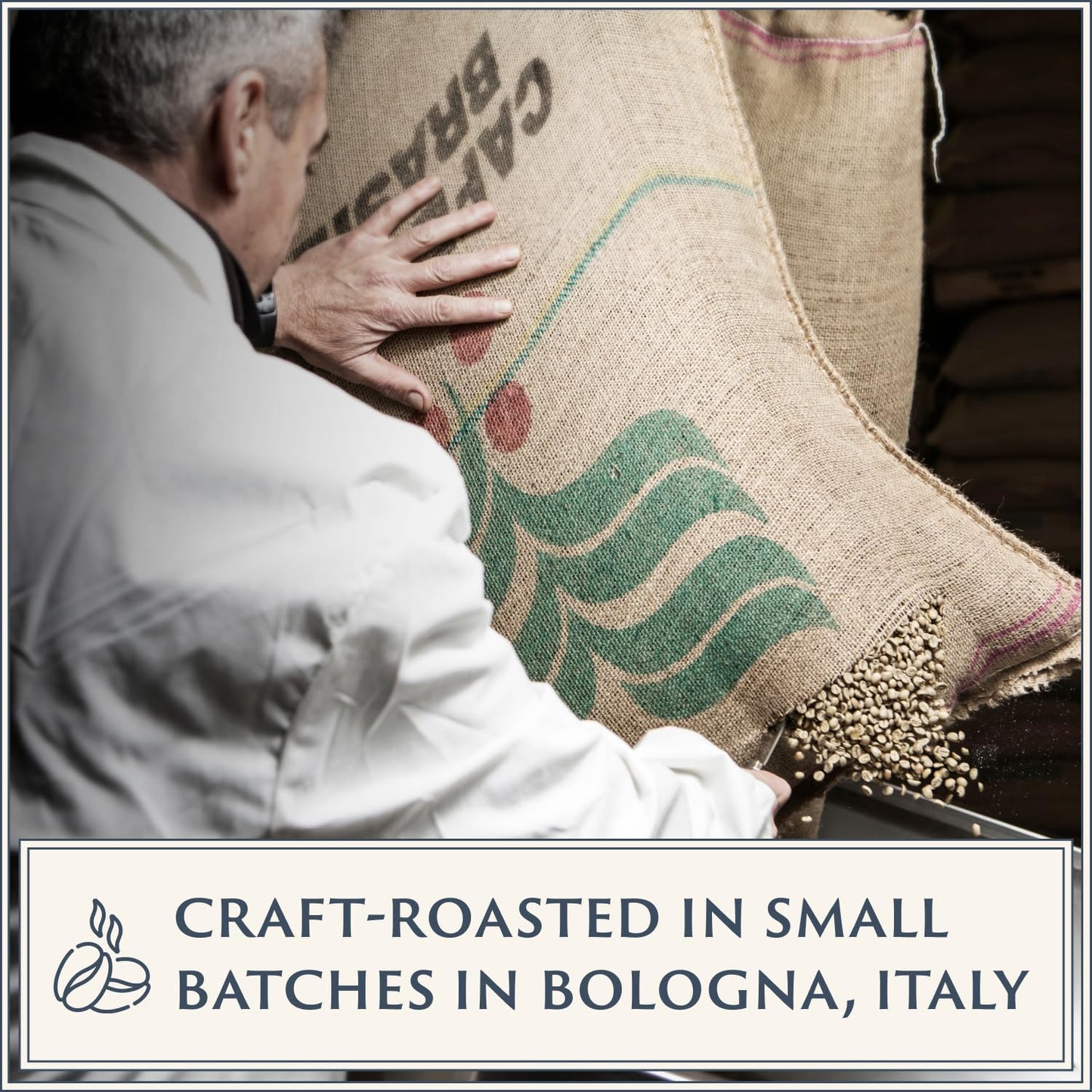 Filicori Zecchini Italian Espresso Beans – Whole Bean Coffee, Bold Dark Roast Arabica & Robusta Blend – Slow Roasted – Forte 2.2lb Bag