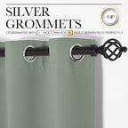 NICETOWN Greyish Green Room Darkening Curtains - Image 3