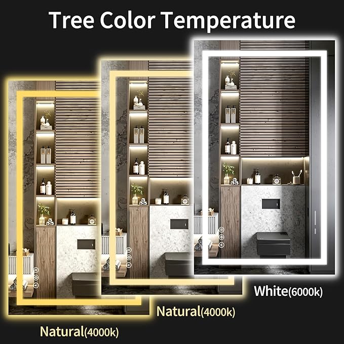 36"x55" LED Bathroom Mirror - Image 5
