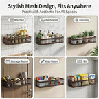 PUSDON 16.5-Inch Extra Long Slim Mesh Shower Caddy, Wall Mounted Bathroom - Image 4