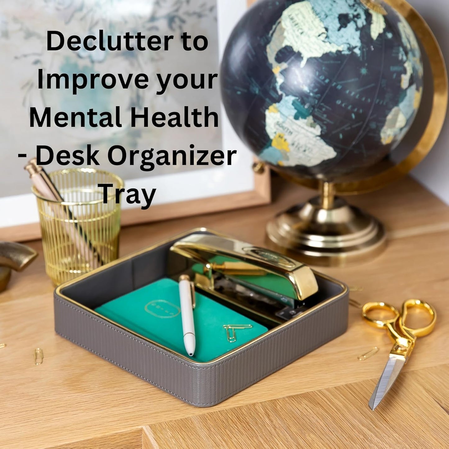 Key Bowl for Entryway Table| Leather Catch All Bowl| Key Dish Bowl for Entryway Table| Key Basket EDC Tray| Key and Wallet Holder Key Holder Bowl| Bowl for Keys Entryway Table -Gray