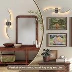 Battery Operated Wall Sconce Set of 2, Dimmable Modern LED Rechargeable Wall - Image 2