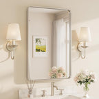 TETOTE Brushed Nickel Bathroom Mirror 24 x 36 Inch by TETOTE