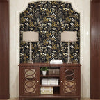 Laatse Leaf Wallpaper Peel and Stick Dark Floral Wallpaper 17.5in x 197in - Image 7