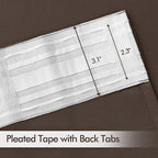 MIULEE Chocolate Brown Back Tab Blackout Curtains 72 Inches Long 2 Panels Set - Image 4