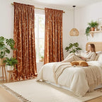 NICETOWN Burnt Orange Velvet Curtains - Image 3