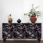Laatse Vintage Purple Wallpaper Peel and Stick Dark Pink Floral Wallpaper - Image 3