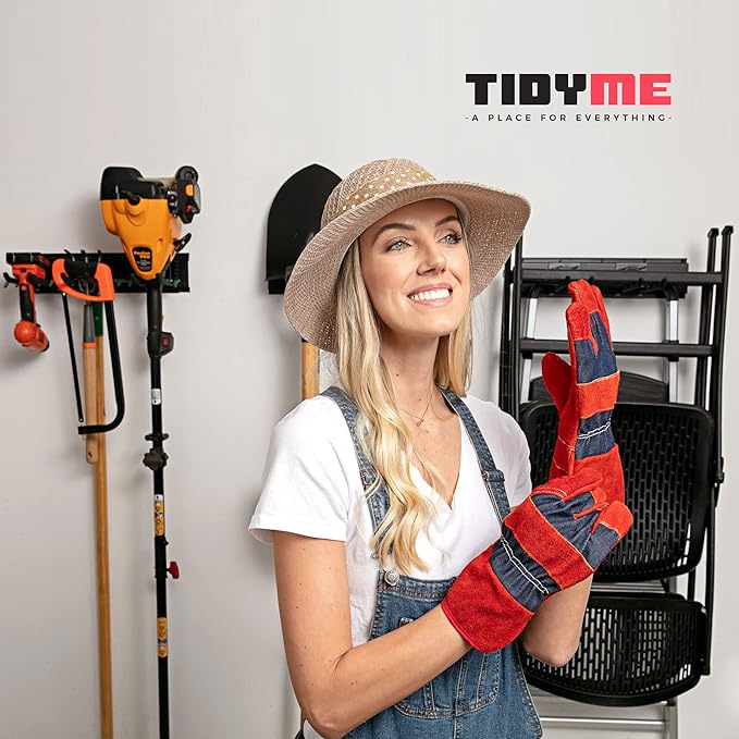 TIDYME Heavy-Duty Garage Wall Storage System | Wall Mounted Tool Organizer Rack - Image 8