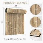 VEELIKE Weathered Wood Wall Panels Peel and Stick Distressed Wood Grain Slat - Image 8