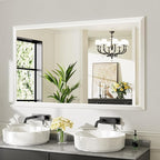 60x36 Inch White Bathroom Mirror by Briivuemodernmirrors