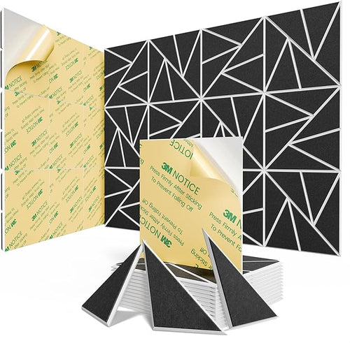 12 pack Acoustic Panels With Self-Adhesive, Sound Panels High Density, by ROOME