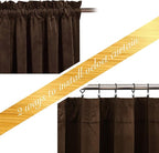 NICETOWN Brown Velvet Curtains, Thermal Insulated Sound Reducing Heavy Matt - Image 3