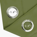 LEMOMO Olive Green Thermal Blackout Curtains/52 x 54 Inch/Set of 2 Panels Room - Image 5