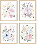 HAUS AND HUES - Set of 4 Flower Posters, Wall Decor, Floral Prints, Flower by HausandHuesArtPrints