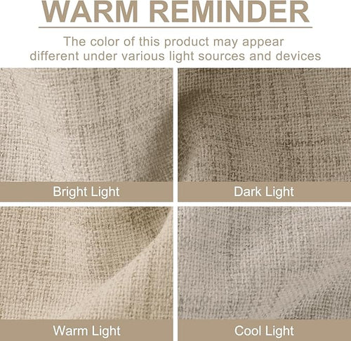 100% Blackout Shield Linen Blackout Curtains - Image 2