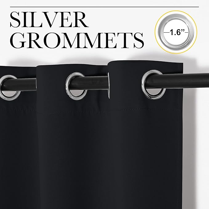 NICETOWN Halloween Patio Blackout Curtain Shades, 2 Panels, 55 inches x 102 - Image 3