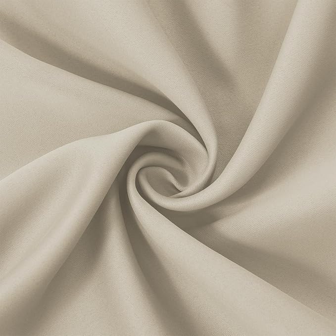 LEMOMO Light Beige Thermal Blackout Curtains/52 x 95 Inch/Set of 2 Panels Room - Image 6