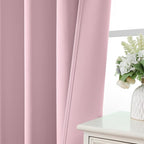 CUCRAF Light Pink Blackout Curtains 54 inch Length 2 Panels Set, Rod Pocket - Image 6