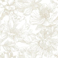 Ismoon Large Floral Peel and Stick Wallpaper Boho Beige Contact Paper by Ismoon