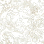 Ismoon Large Floral Peel and Stick Wallpaper Boho Beige Contact Paper by Ismoon