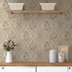Toduso Peel and Stick Wallpaper Vintage Wall Paper Boho Contact Paper Brown by Toduso