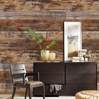 WENMER 17.71" x 590" Brown Wood Wallpaper Peel and Stick Wallpaper Shiplap Self - Image 2
